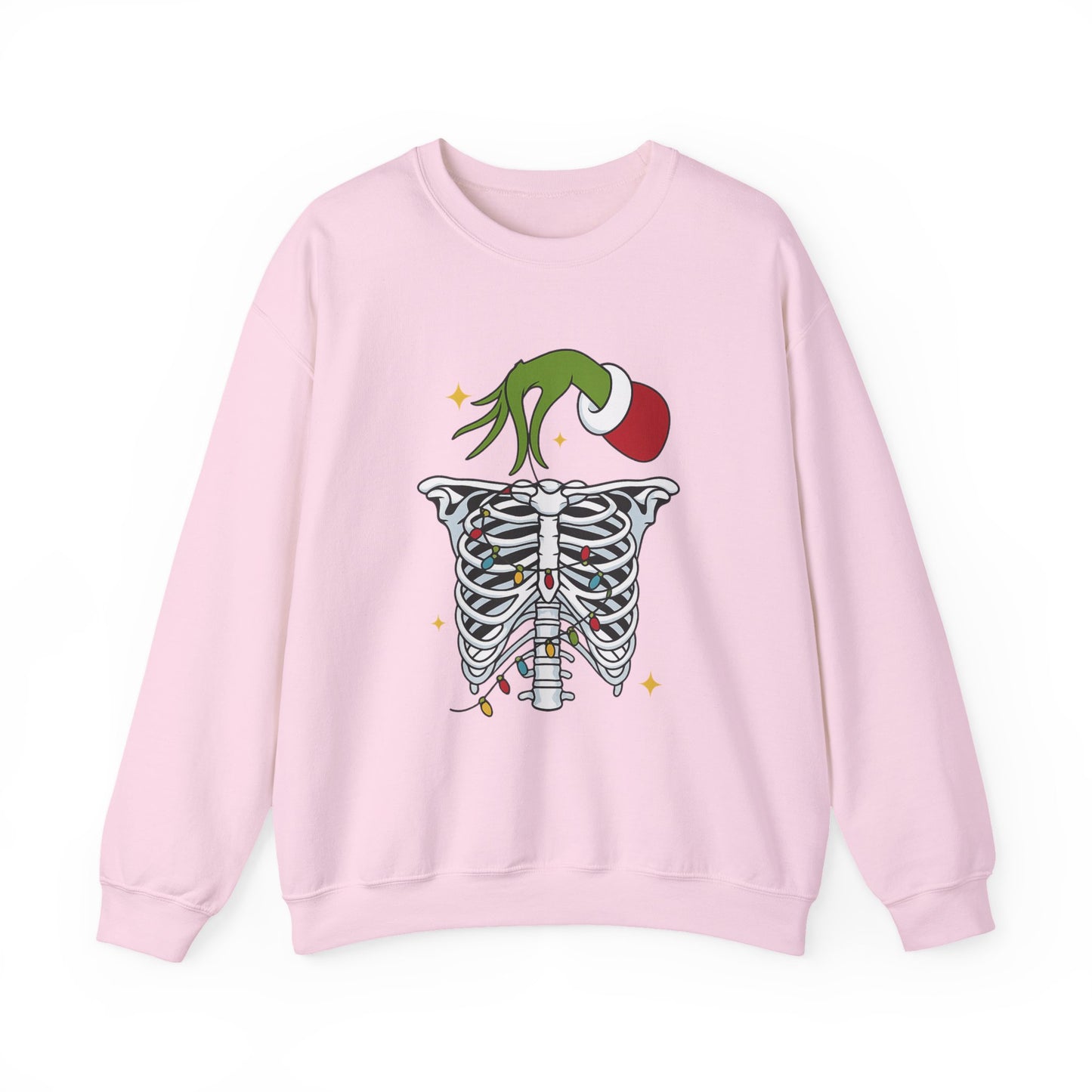 Grinch Holding Your Skeleton Ornaments - Christmas Sweatshirt | Holiday | Roly Poly Print