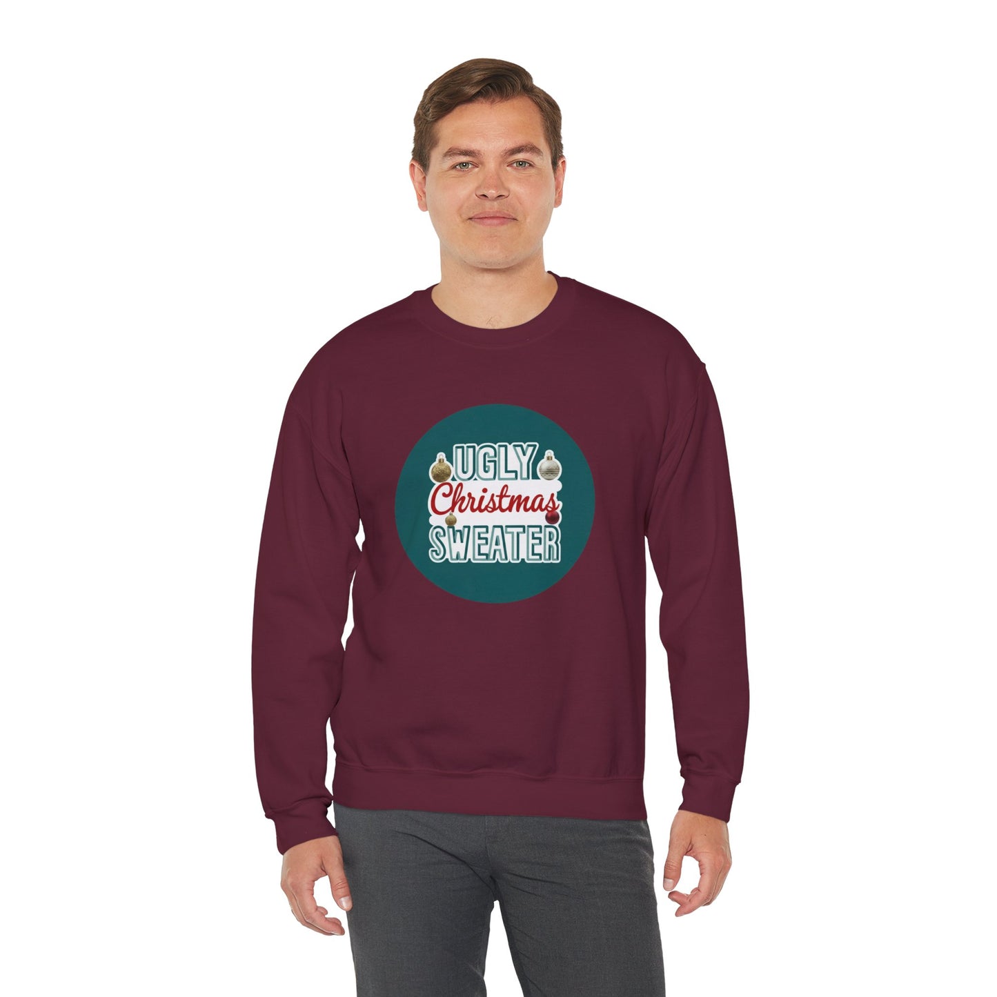 Ugly Christmas Sweater Logo Style - Christmas Sweatshirt | Holiday | Roly Poly Print
