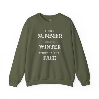 Summer Punches Winter - Sweatshirt | Funny and Sarcastic | Roly Poly Print