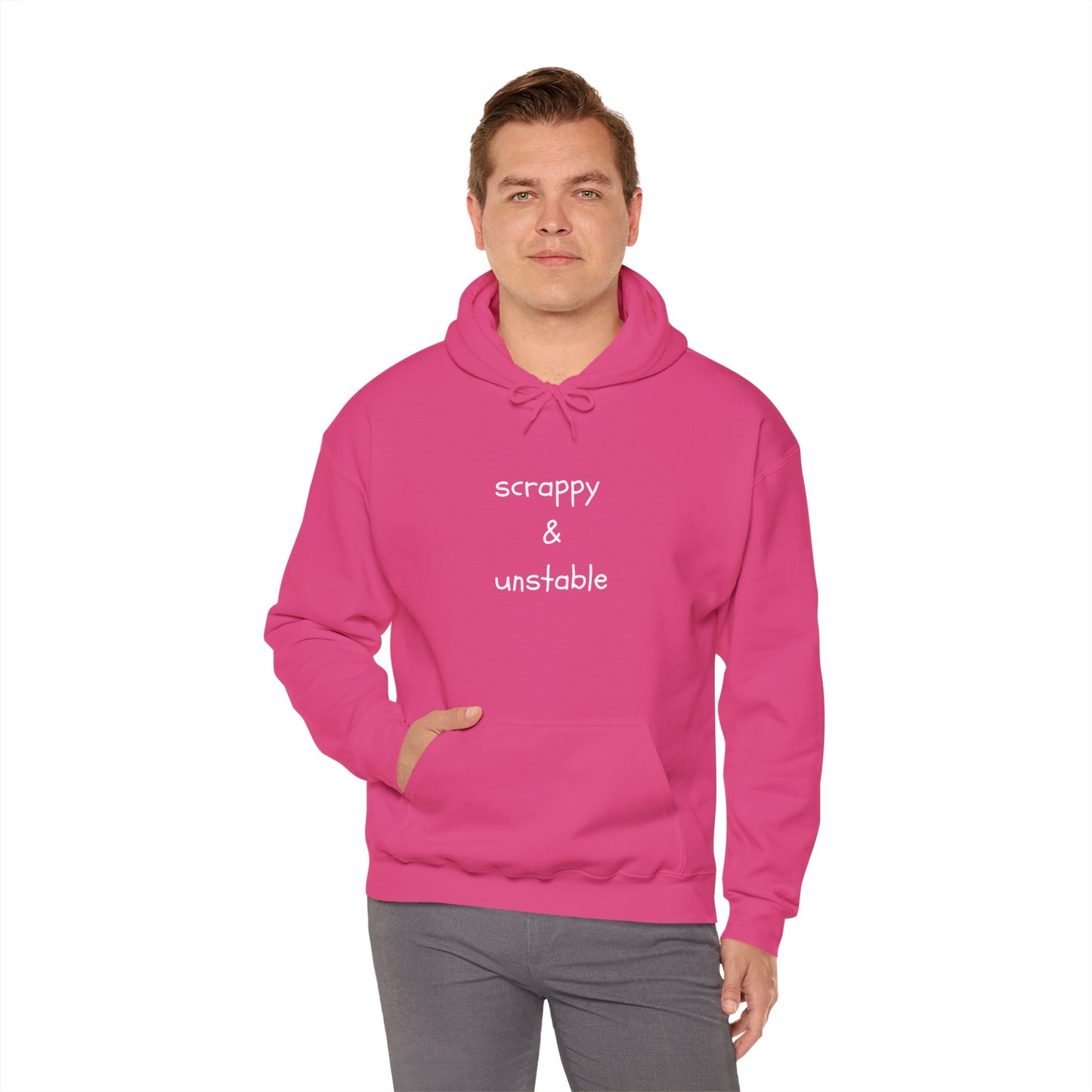 Scrappy & Unstable Text - Hoodie | Sarcasm | Roly Poly Print