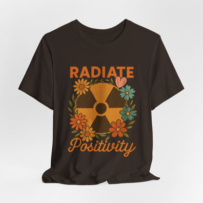 Radiate Positivity Radiation Symbol with Daisies - T-Shirt | Nurses and Healthcare | Roly Poly Print