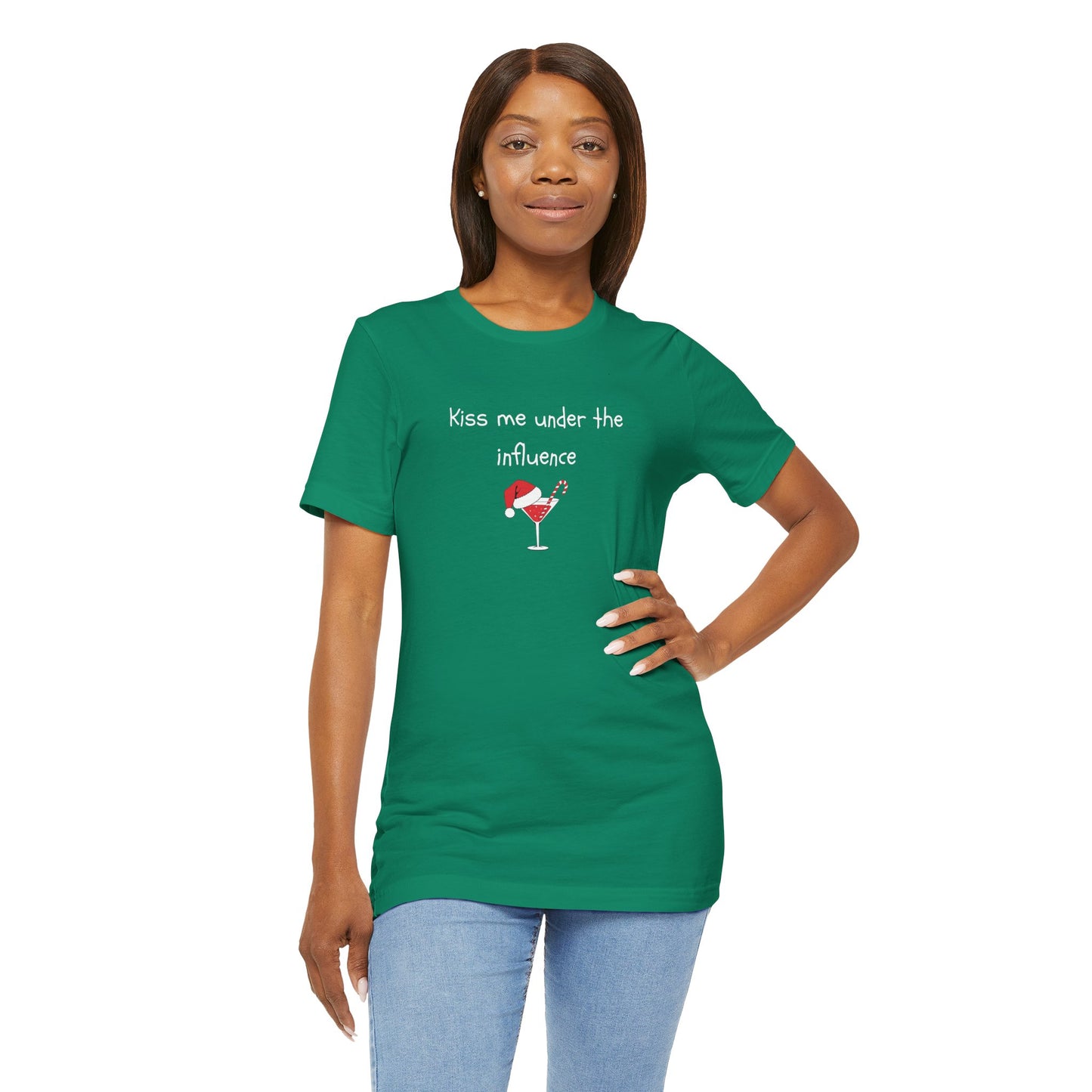Kiss Me Under the Influence - Christmas T-Shirt | Holiday | Roly Poly Print