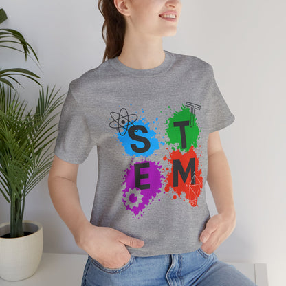 STEM Paintball Splatters - Teacher T-Shirt | STEM | Roly Poly Print