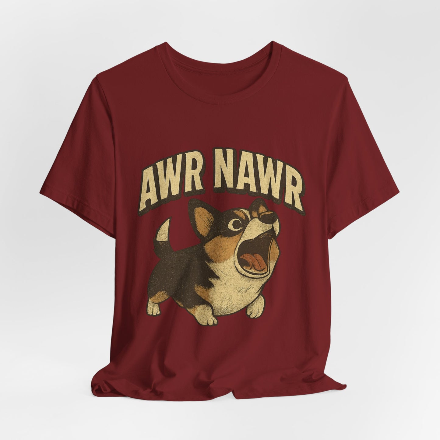 Awr Nawr Corgi T-Shirt — Cute Barking Dog Graphic Tee