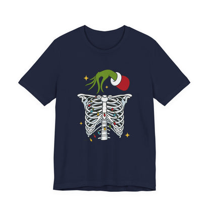 Grinch Holding Your Skeleton Ornaments - Christmas T-Shirt | Holiday | Roly Poly Print