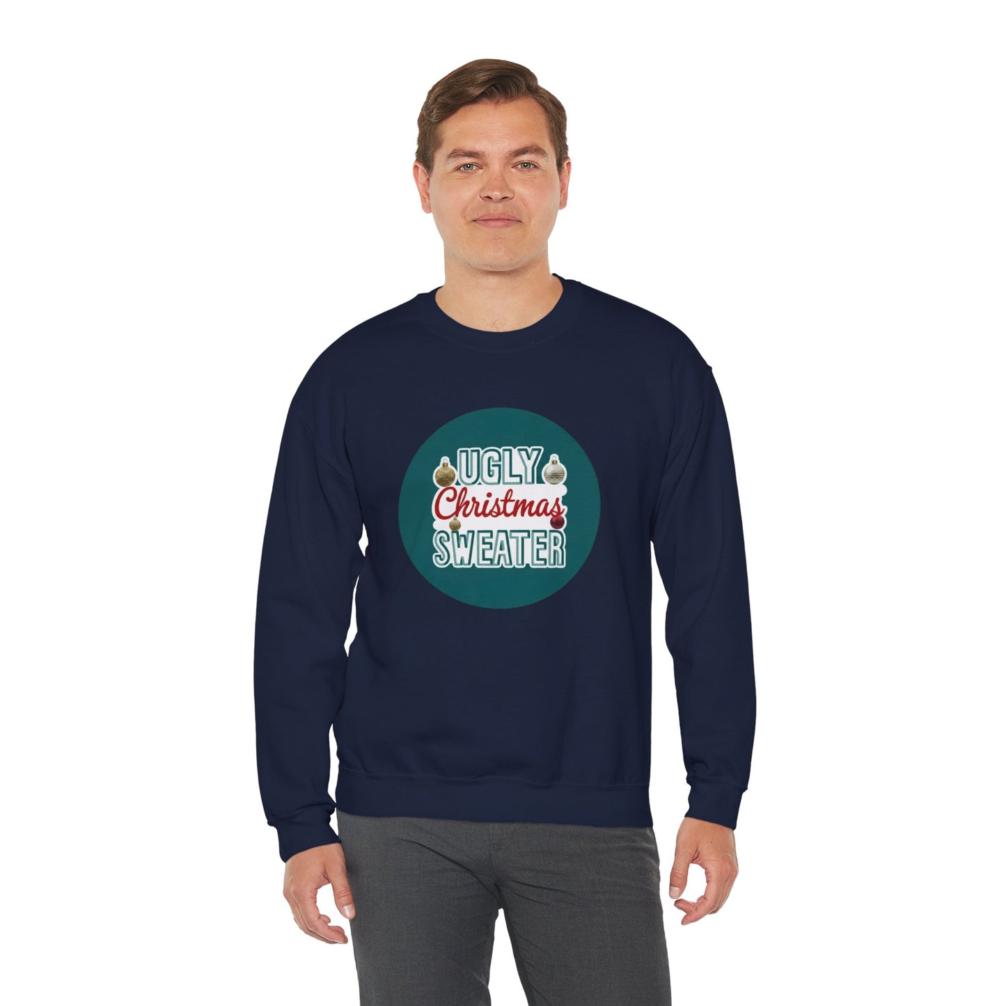 Ugly Christmas Sweater Logo Style - Christmas Sweatshirt | Holiday | Roly Poly Print