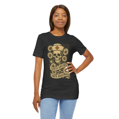 Sorta Ratched Sorta Nightingale with Daisies - T-Shirt | Nurses and Healthcare | Roly Poly Print