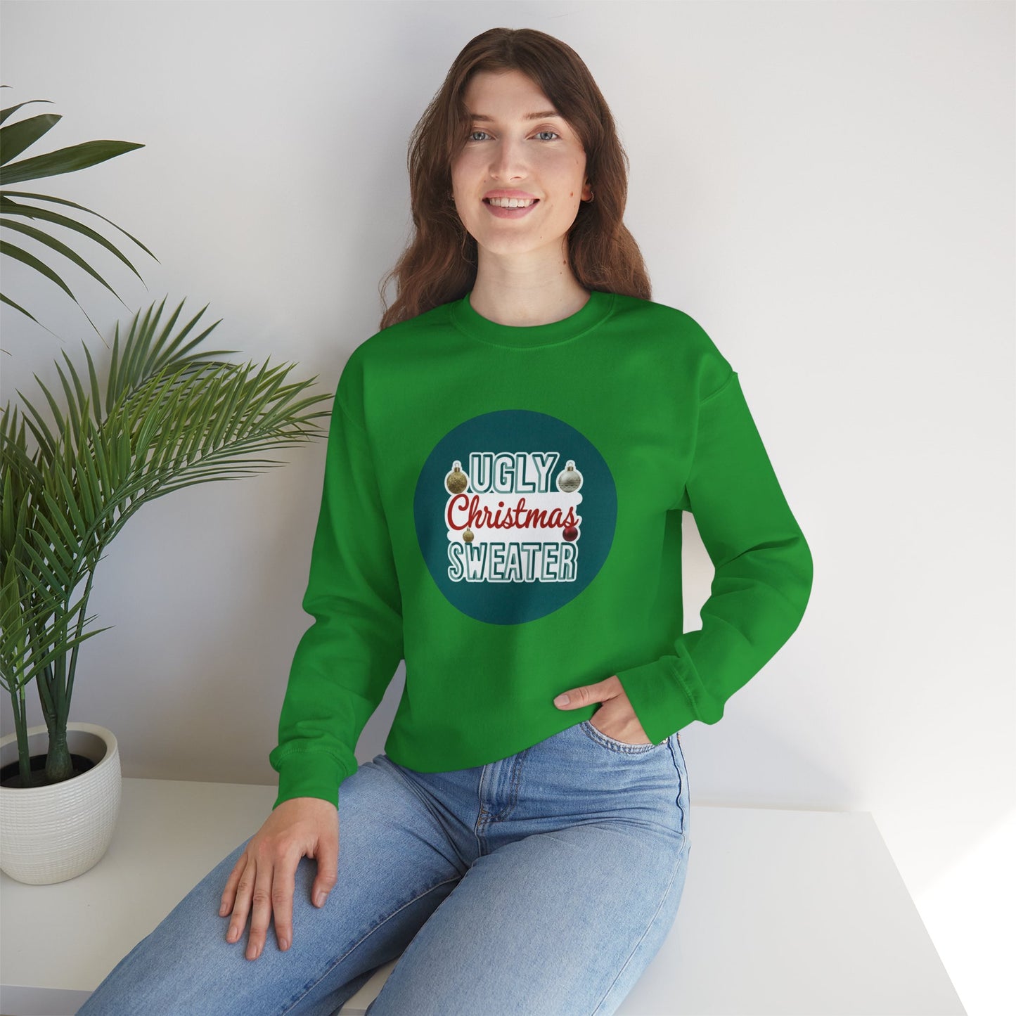 Ugly Christmas Sweater Logo Style - Christmas Sweatshirt | Holiday | Roly Poly Print