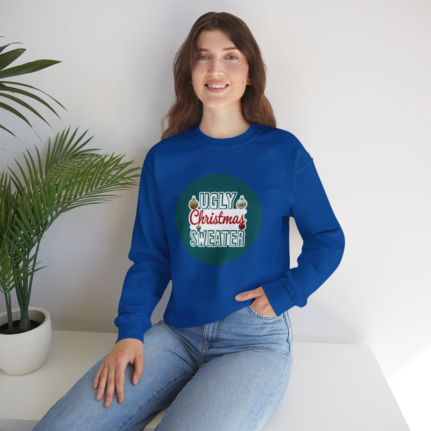 Ugly Christmas Sweater Logo Style - Christmas Sweatshirt | Holiday | Roly Poly Print
