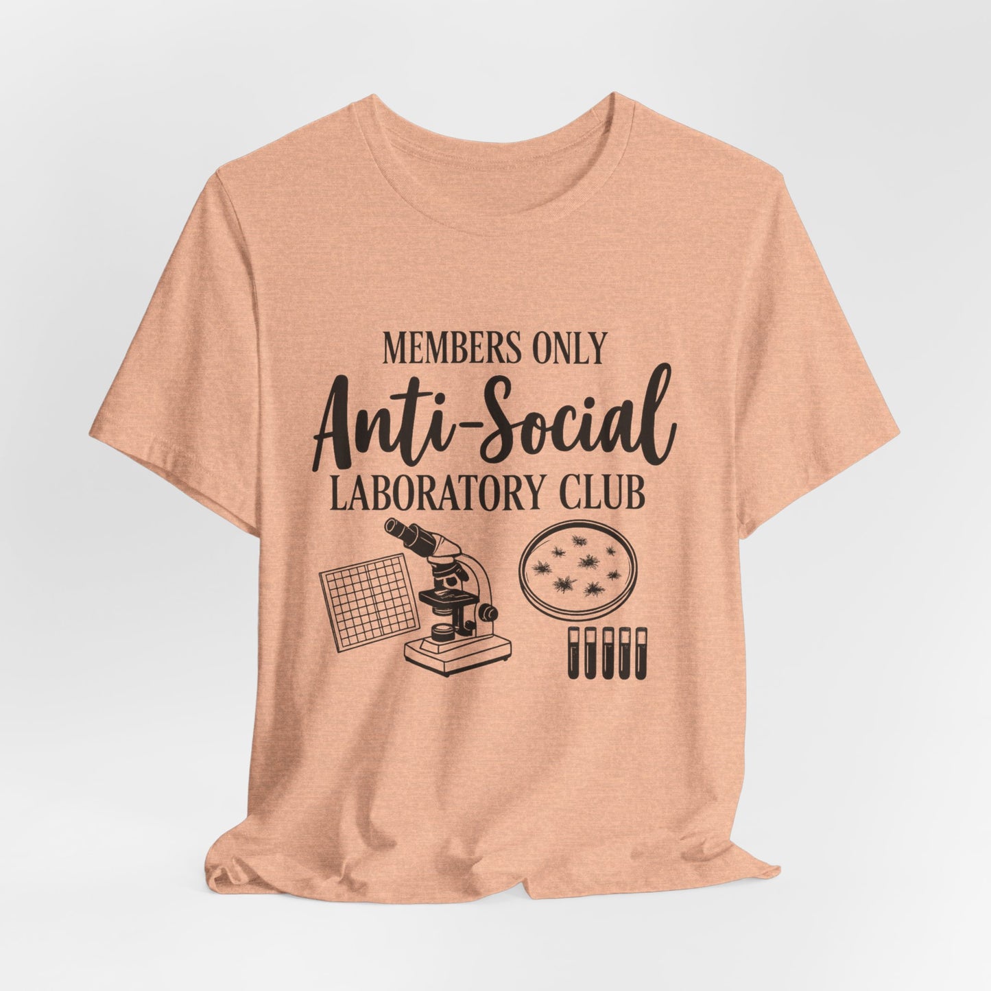 Anti-Social Laboratory Club  - Light Color Material T-Shirt | STEM | Roly Poly Print