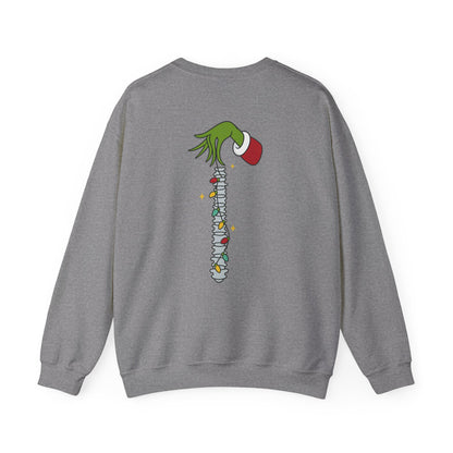 Grinch Holding Your Skeleton Ornaments - Christmas Sweatshirt | Holiday | Roly Poly Print