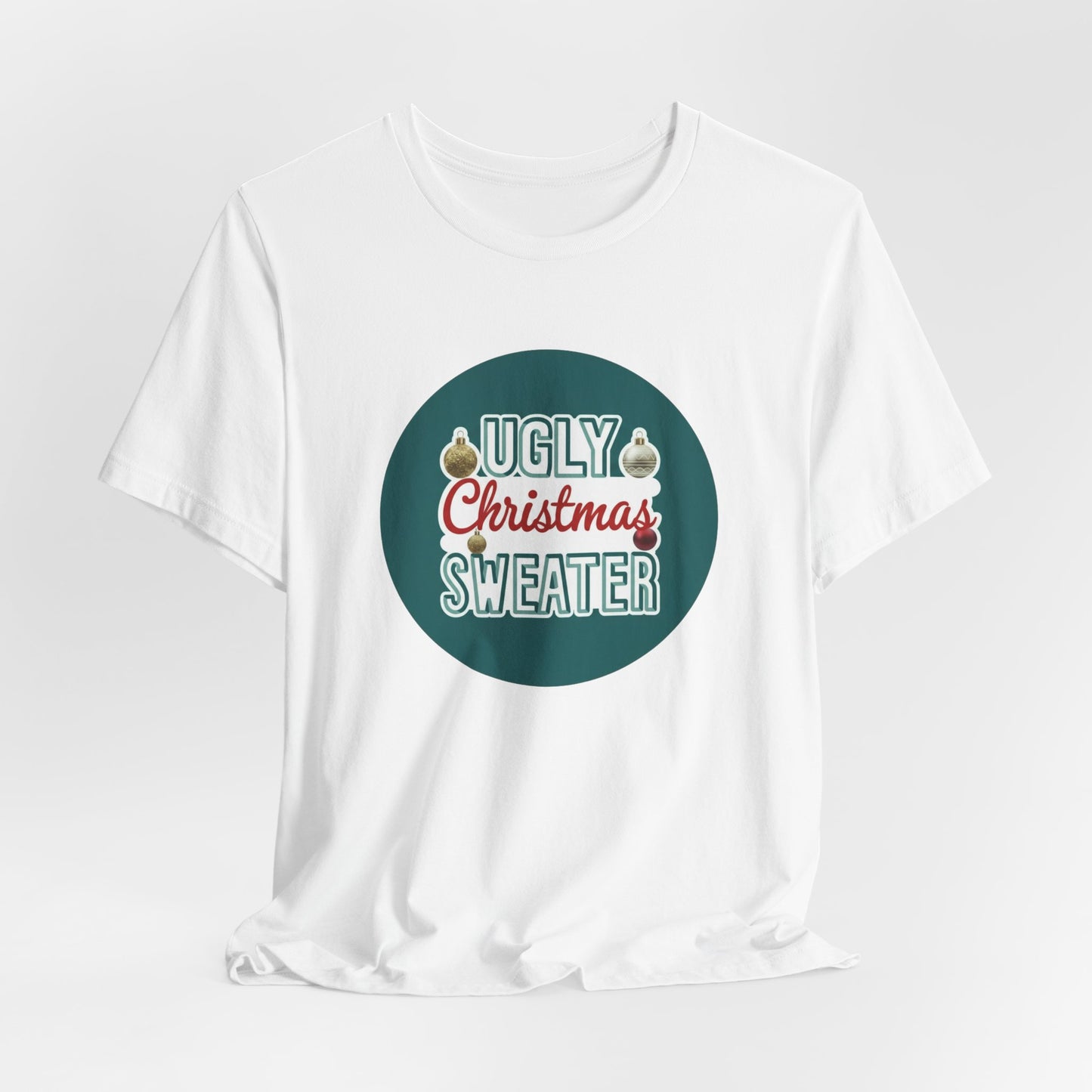 Fake Ugly Christmas Sweater - Christmas T-Shirt | Holiday | Roly Poly Print