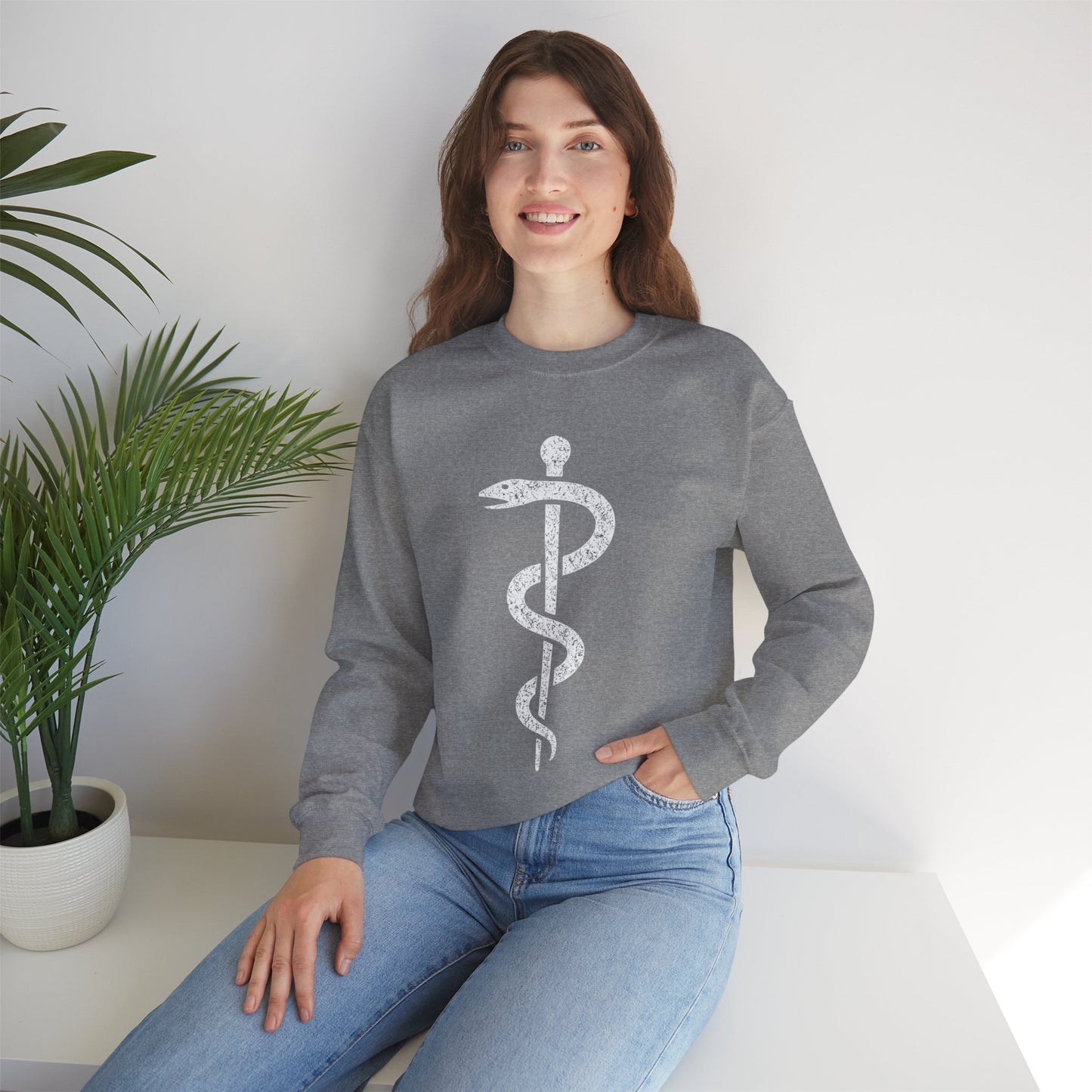 Rod of Asclepius - Sweatshirt | Nurses & Healthcare | Roly Poly Print