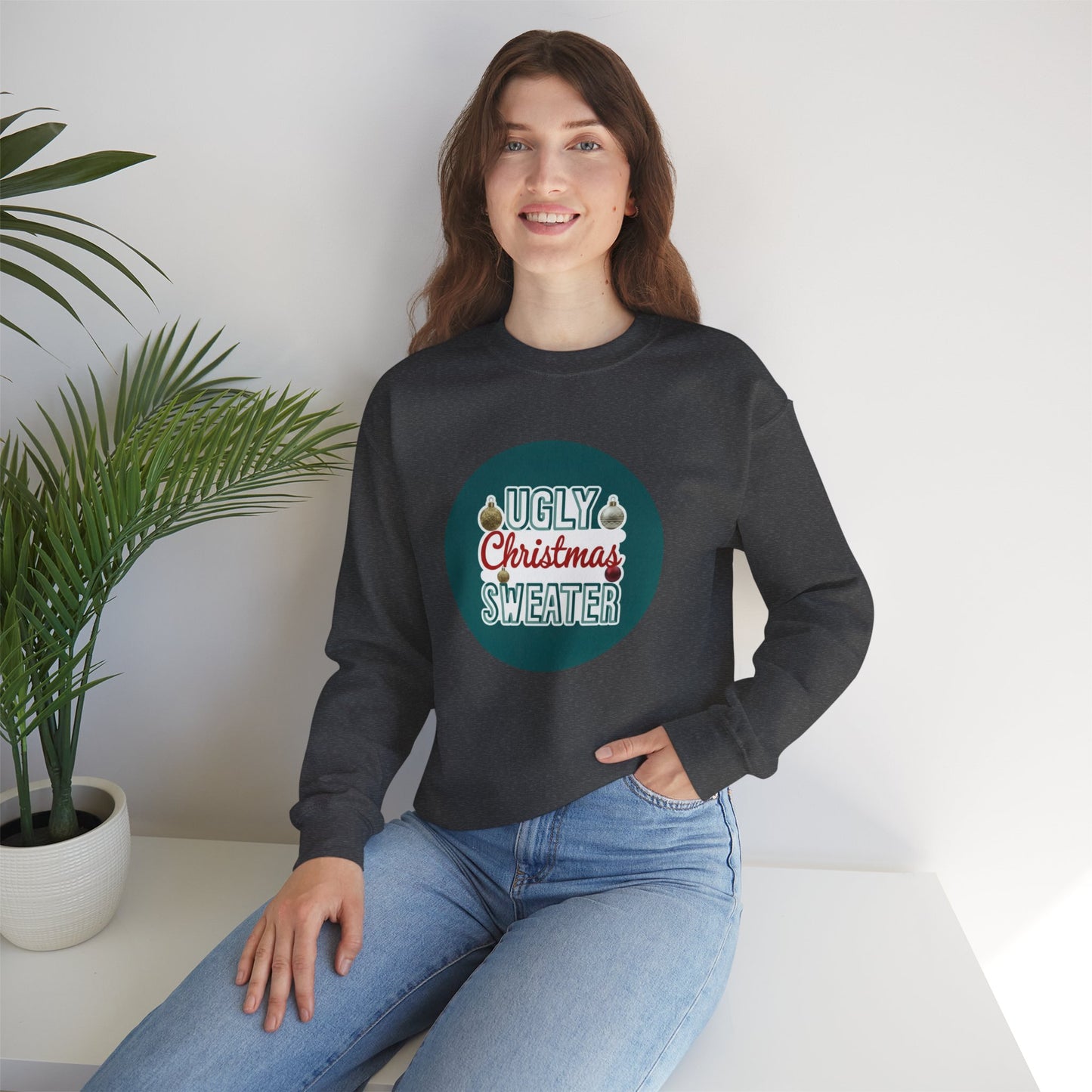 Ugly Christmas Sweater Logo Style - Christmas Sweatshirt | Holiday | Roly Poly Print