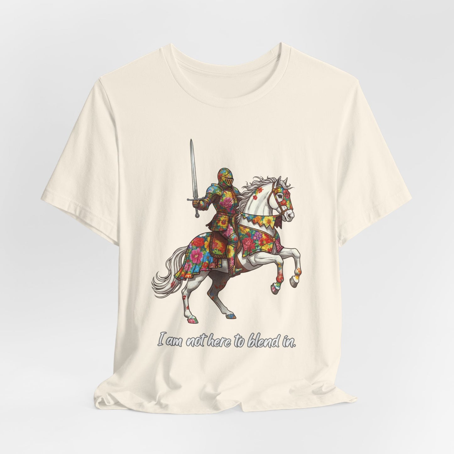 Colorful Floral Knight on Horse - T-Shirt | Pets and Animals | Roly Poly Print