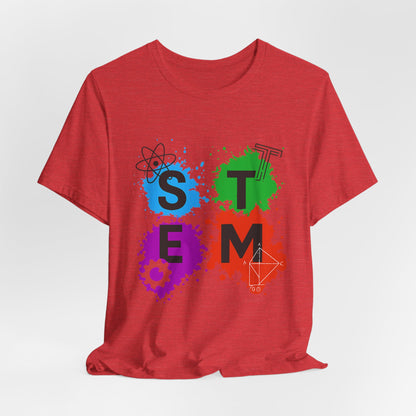 STEM Paintball Splatters - Teacher T-Shirt | STEM | Roly Poly Print