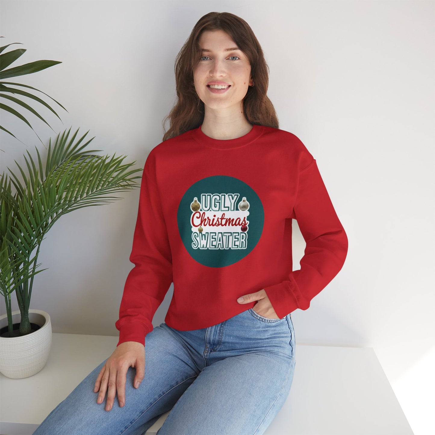 Ugly Christmas Sweater Logo Style - Christmas Sweatshirt | Holiday | Roly Poly Print