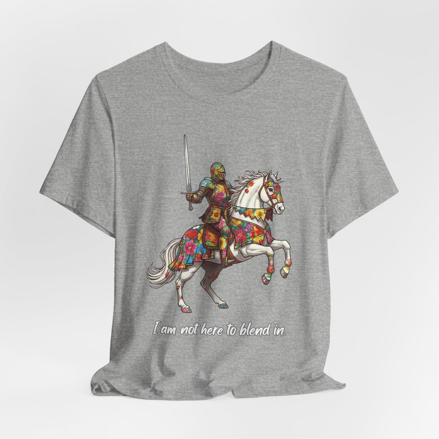 Colorful Floral Knight on Horse - T-Shirt | Pets and Animals | Roly Poly Print