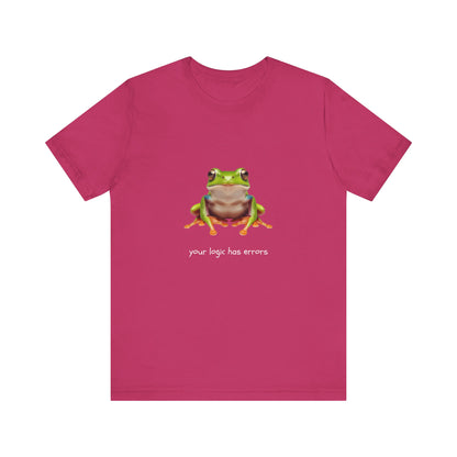 Your Logic Has Errors Tree Frog - T-Shirt | STEM | Roly Poly Print