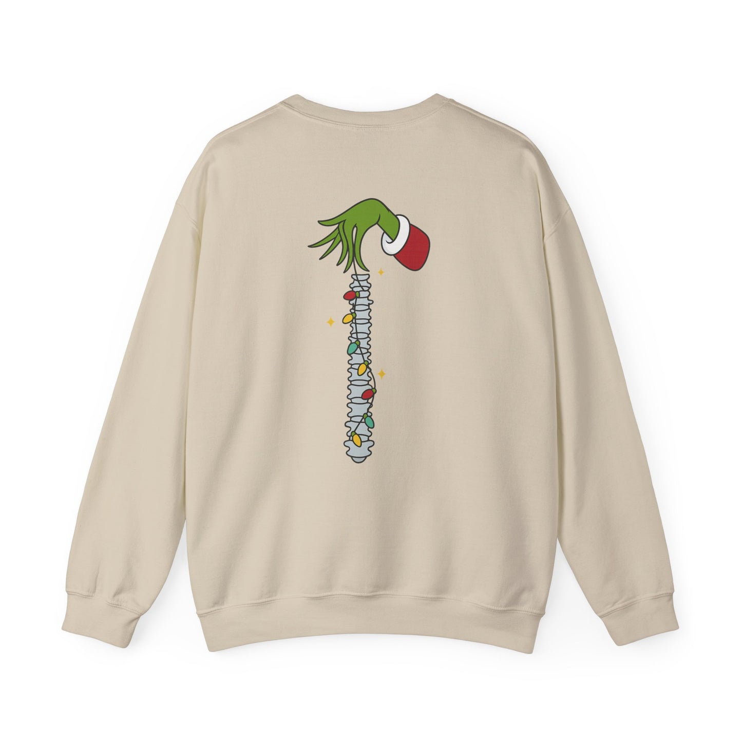 Grinch Holding Your Skeleton Ornaments - Christmas Sweatshirt | Holiday | Roly Poly Print
