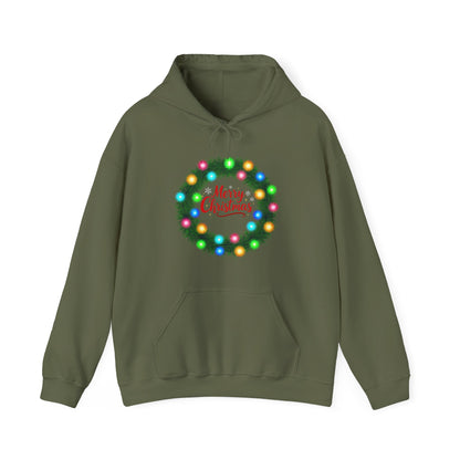 Merry Christmas Wreath - Christmas Hoodie | Holiday | Roly Poly Print