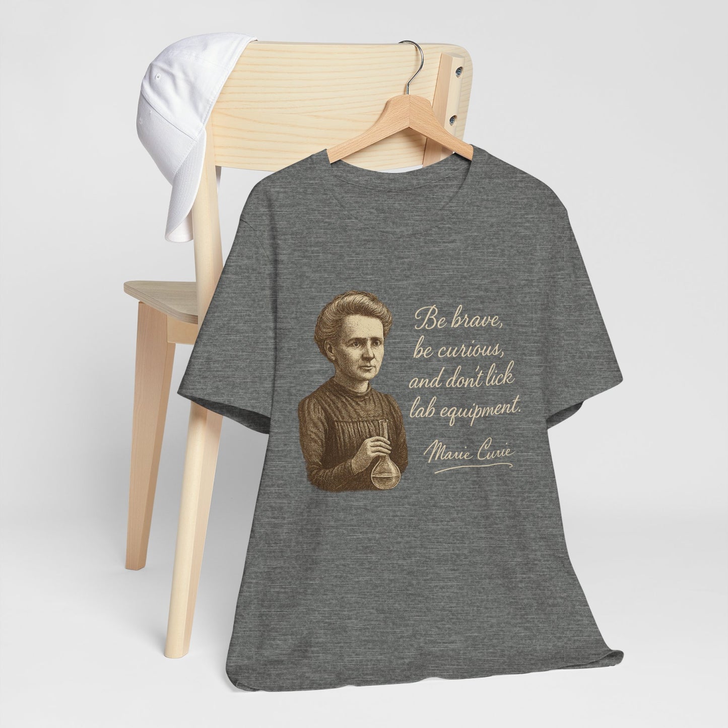 Don't Lick the Lab Equipment Madam Curie - Quote T-Shirt | Nursing and Healthcare | Roly Poly Print