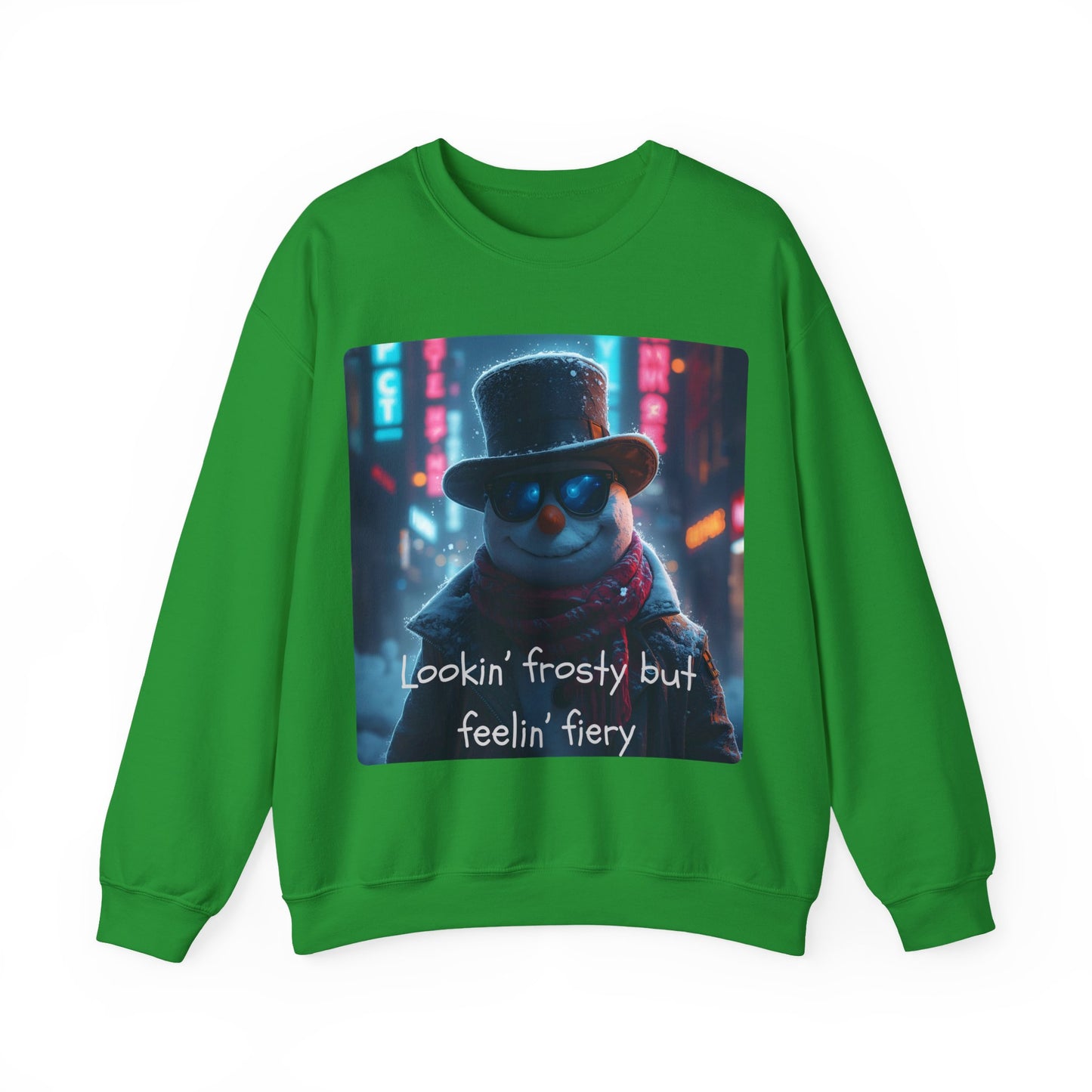 Lookin' Frosty, but Feelin' Fiery Snowman - Christmas Sweatshirt | Holiday | Roly Poly Print