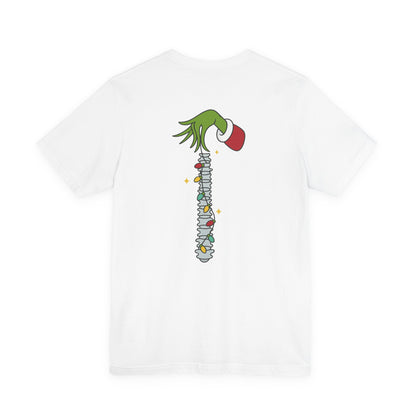 Grinch Holding Your Skeleton Ornaments - Christmas T-Shirt | Holiday | Roly Poly Print
