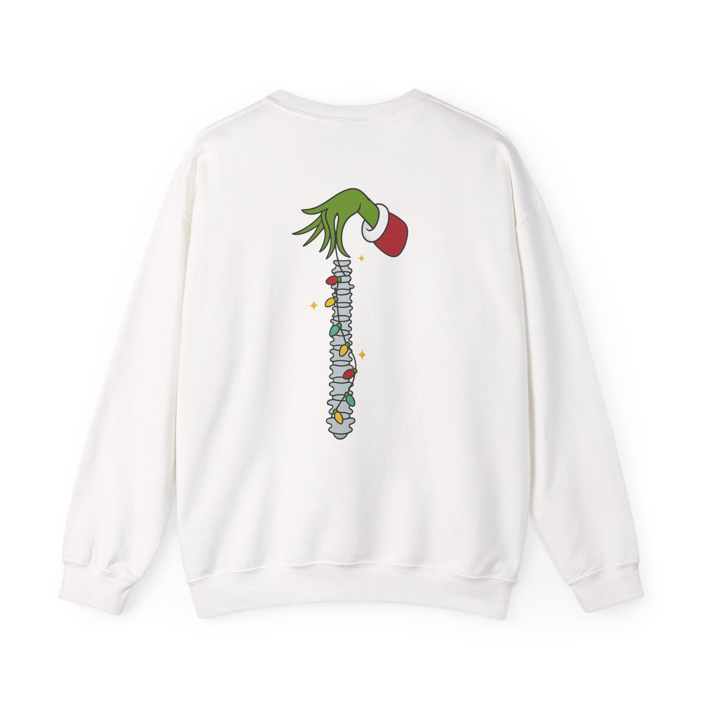 Grinch Holding Your Skeleton Ornaments - Christmas Sweatshirt | Holiday | Roly Poly Print