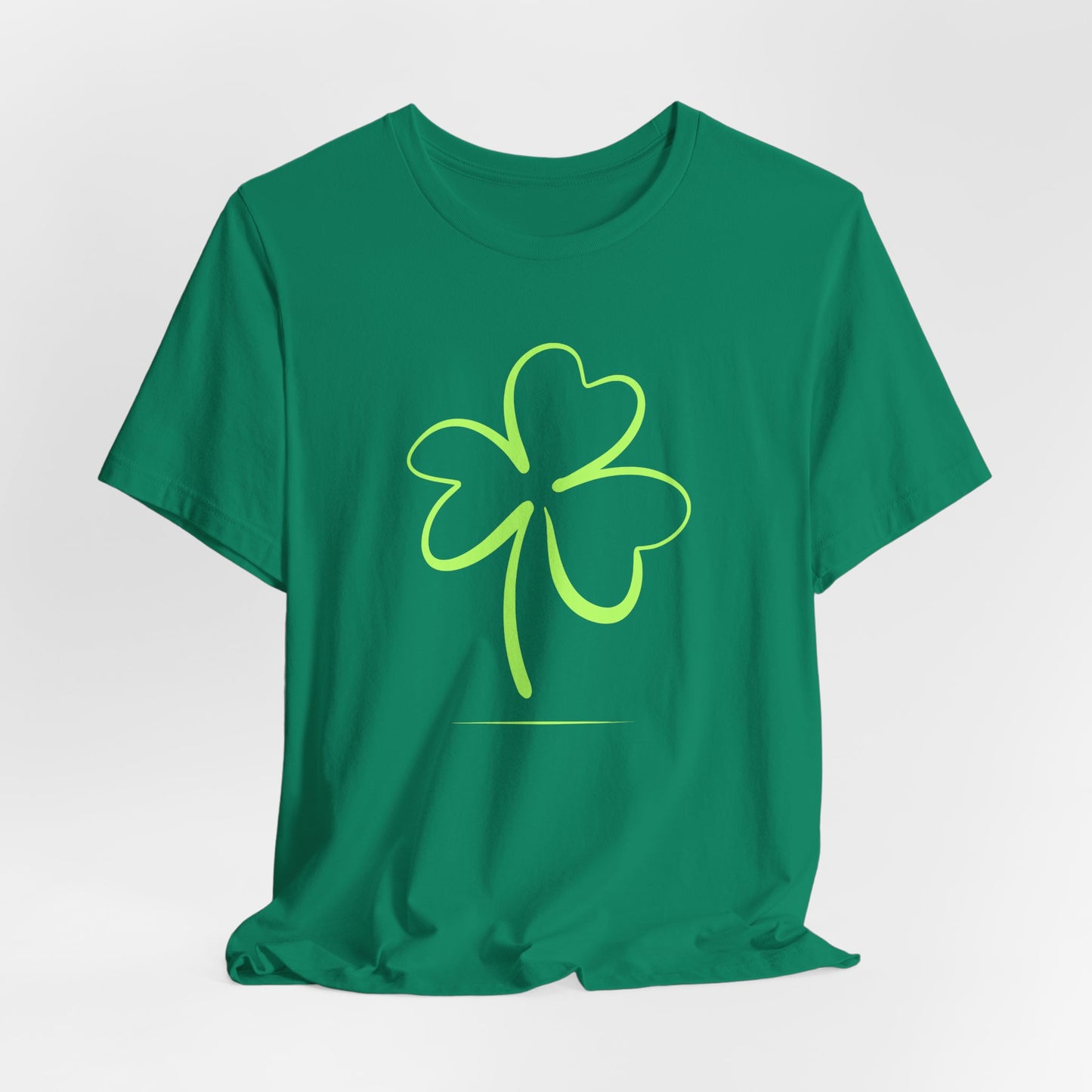 Minimalist Hand-Sketched Shamrock Outline - T-Shirt | Holiday Spotlight | Roly Poly Print