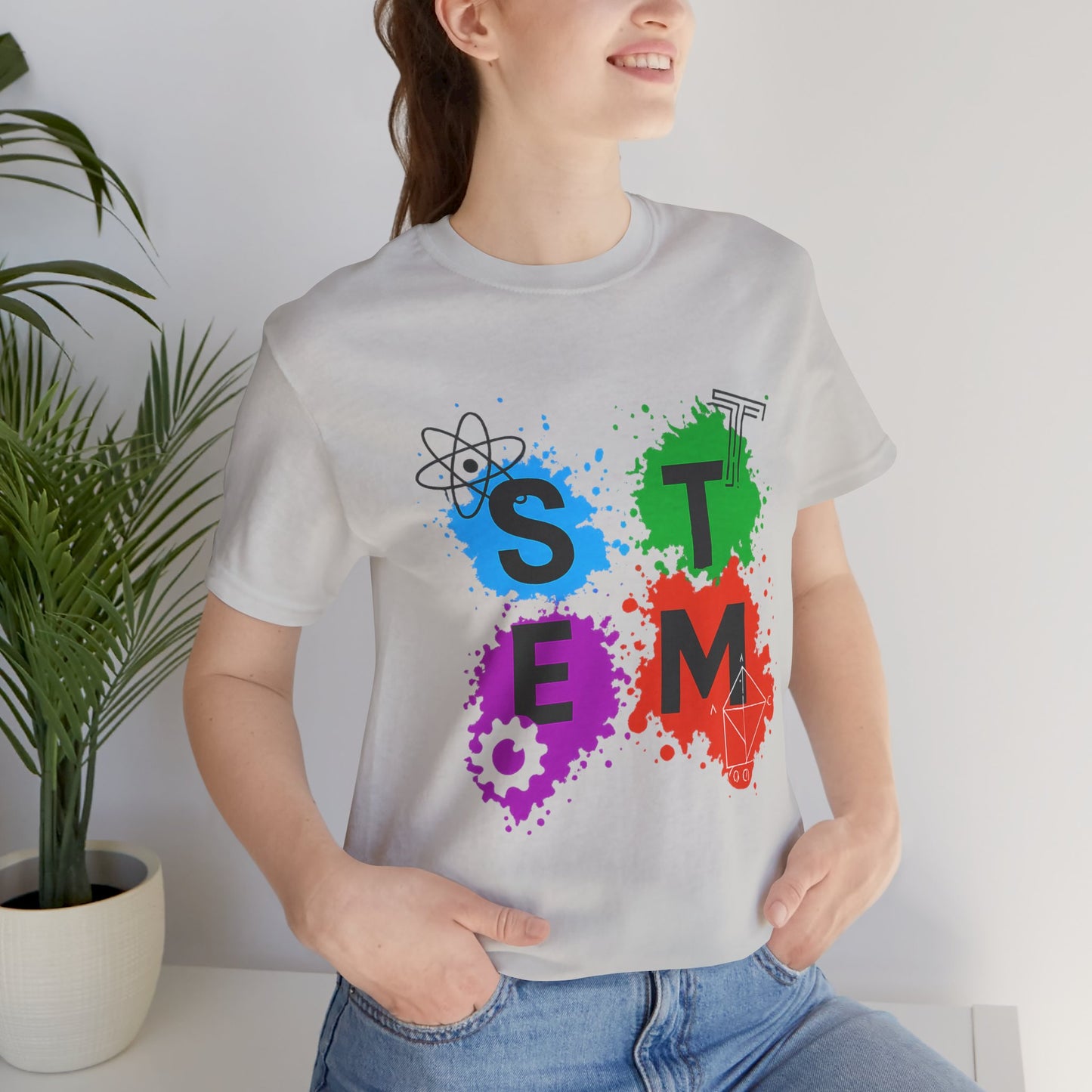 STEM Paintball Splatters - Teacher T-Shirt | STEM | Roly Poly Print