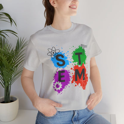 STEM Paintball Splatters - Teacher T-Shirt | STEM | Roly Poly Print