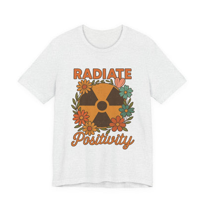 Radiate Positivity Radiation Symbol with Daisies - T-Shirt | Nurses and Healthcare | Roly Poly Print