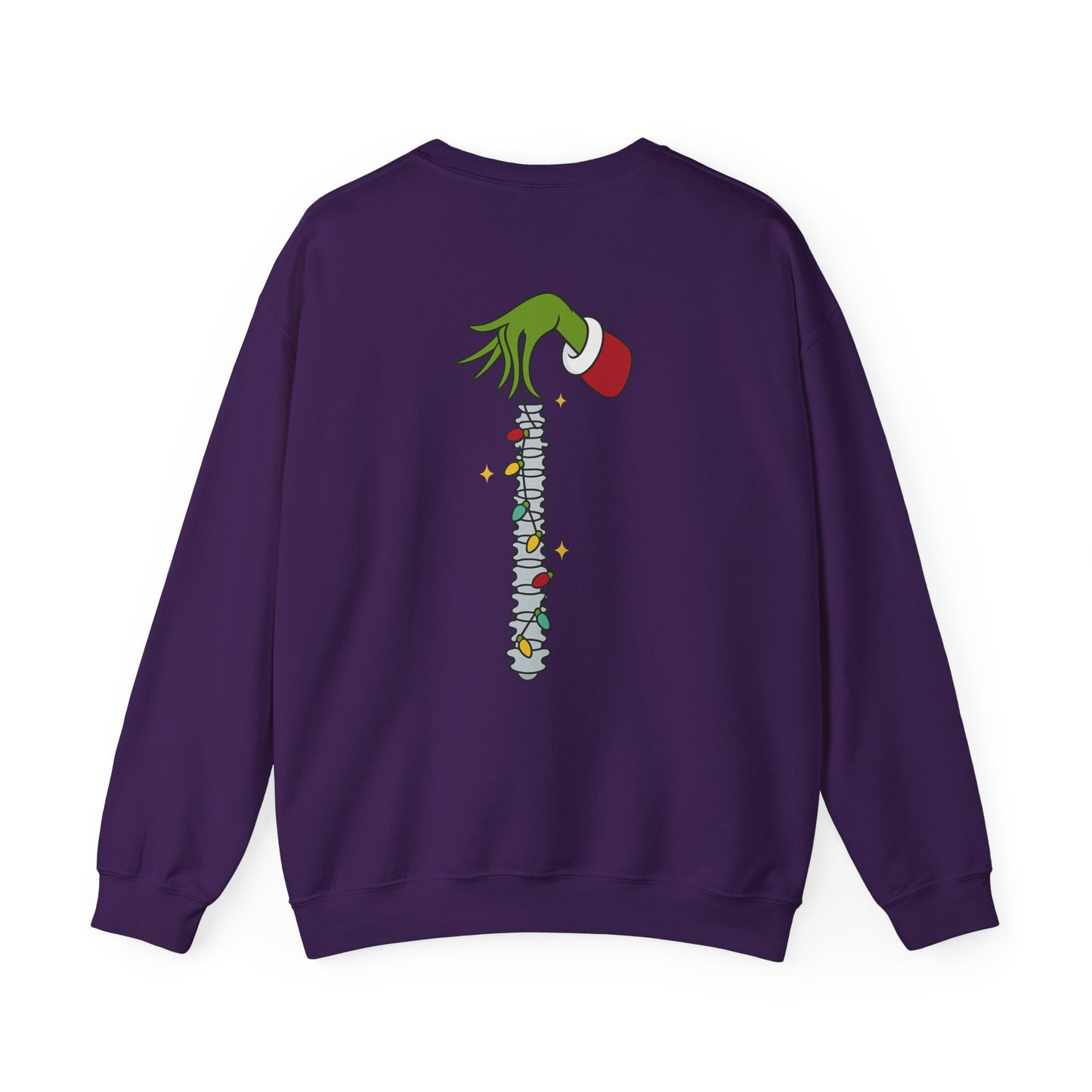 Grinch Holding Your Skeleton Ornaments - Christmas Sweatshirt | Holiday | Roly Poly Print