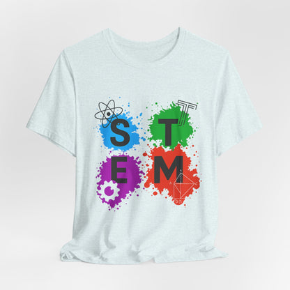 STEM Paintball Splatters - Teacher T-Shirt | STEM | Roly Poly Print