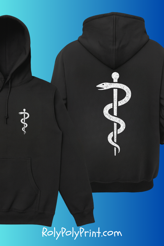 Rod of Asclepius - Hoodie | Nurses & Healthcare | Roly Poly Print