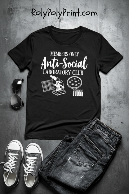 Anti-Social Laboratory Club - Dark Material T-Shirt | STEM | Roly Poly Print