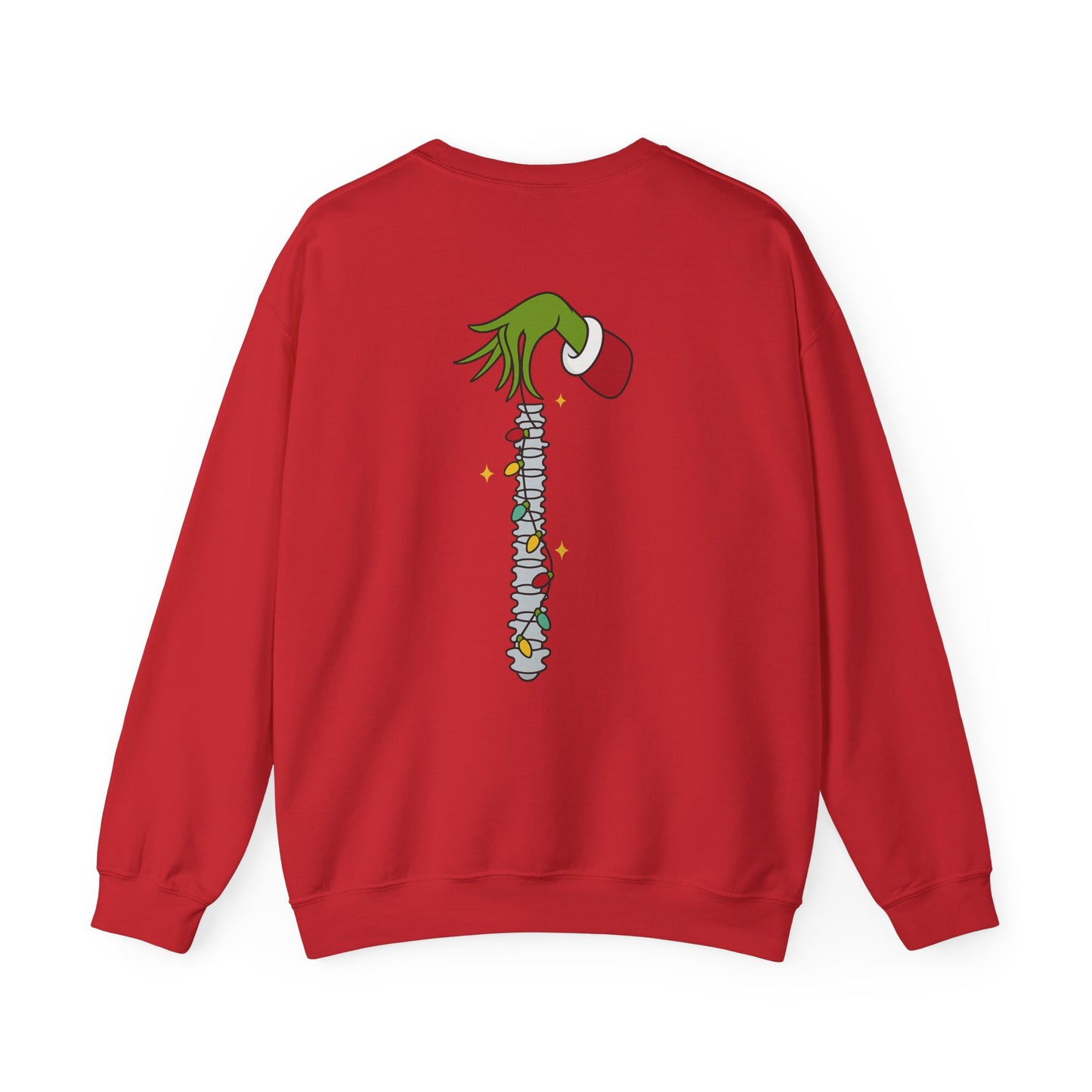 Grinch Holding Your Skeleton Ornaments - Christmas Sweatshirt | Holiday | Roly Poly Print