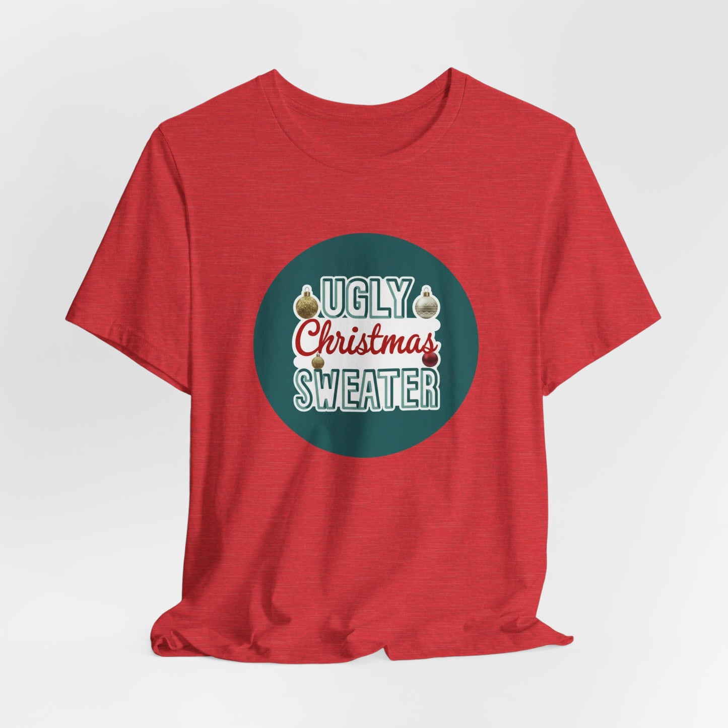 Fake Ugly Christmas Sweater - Christmas T-Shirt | Holiday | Roly Poly Print