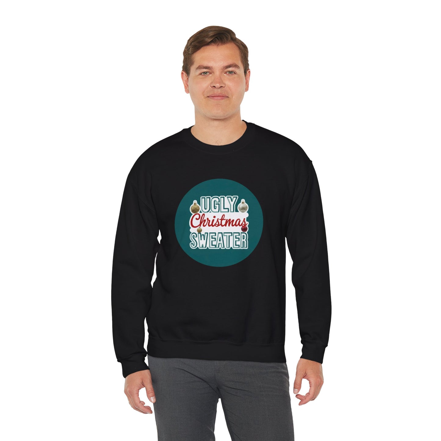 Ugly Christmas Sweater Logo Style - Christmas Sweatshirt | Holiday | Roly Poly Print