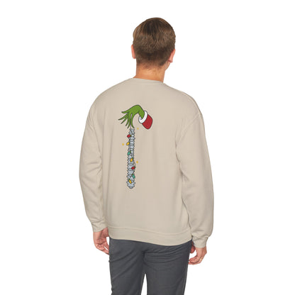 Grinch Holding Your Skeleton Ornaments - Christmas Sweatshirt | Holiday | Roly Poly Print