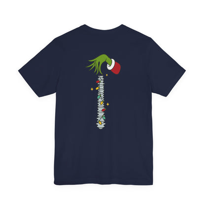Grinch Holding Your Skeleton Ornaments - Christmas T-Shirt | Holiday | Roly Poly Print