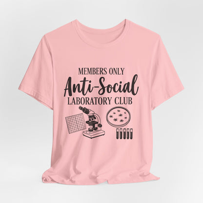 Anti-Social Laboratory Club  - Light Color Material T-Shirt | STEM | Roly Poly Print