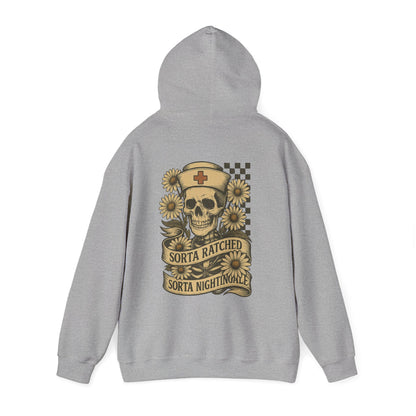 Sorta Ratched Sorta Nightingale with Daisies - Hoodie | Nurses and Healthcare | Roly Poly Print