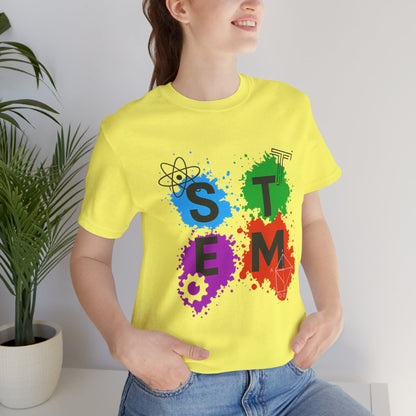STEM Paintball Splatters - Teacher T-Shirt | STEM | Roly Poly Print