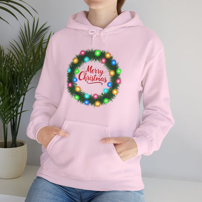 Merry Christmas Wreath - Christmas Hoodie | Holiday | Roly Poly Print