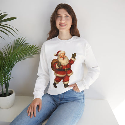 40's Era Santa - Christmas Sweatshirt | Holiday | Roly Poly Print