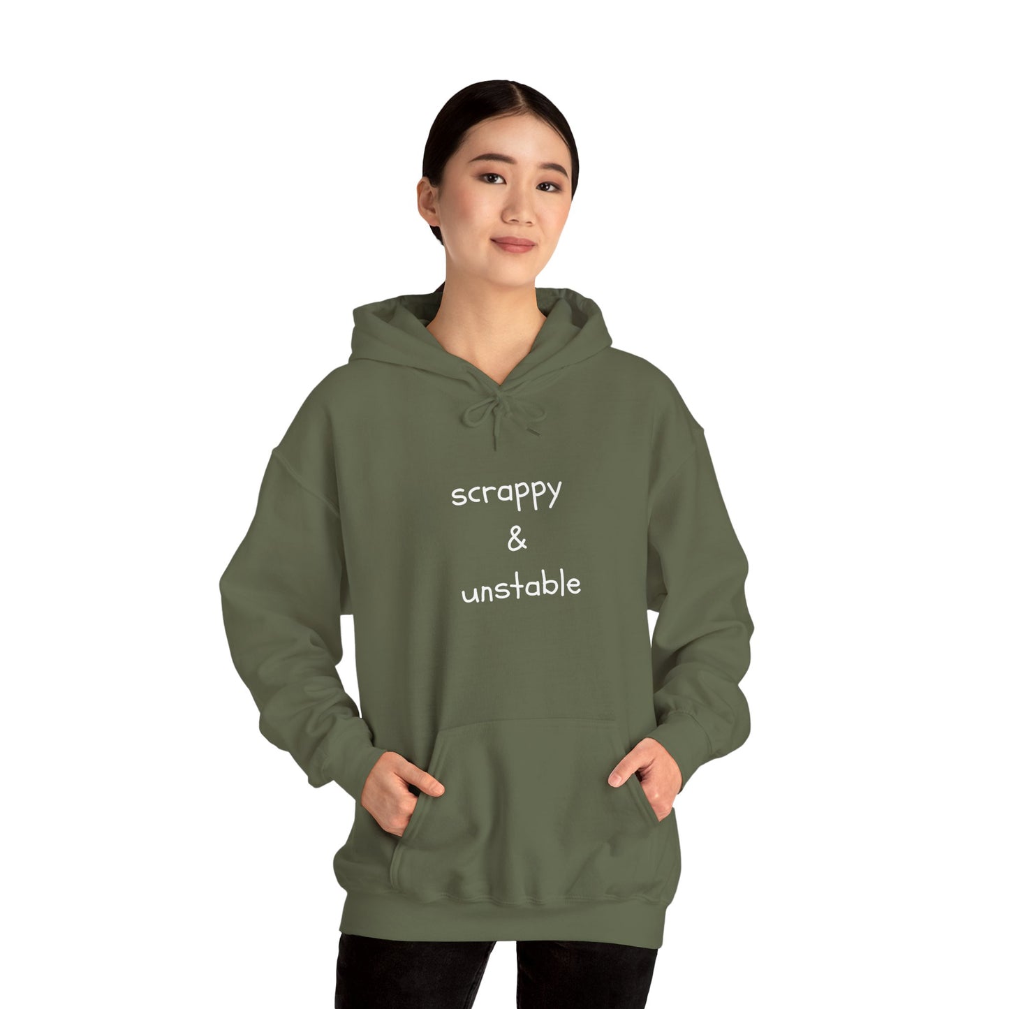 Scrappy & Unstable Text - Hoodie | Sarcasm | Roly Poly Print