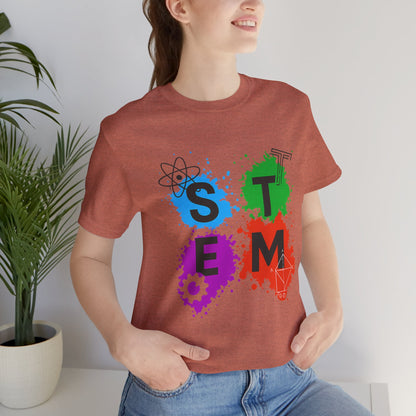 STEM Paintball Splatters - Teacher T-Shirt | STEM | Roly Poly Print