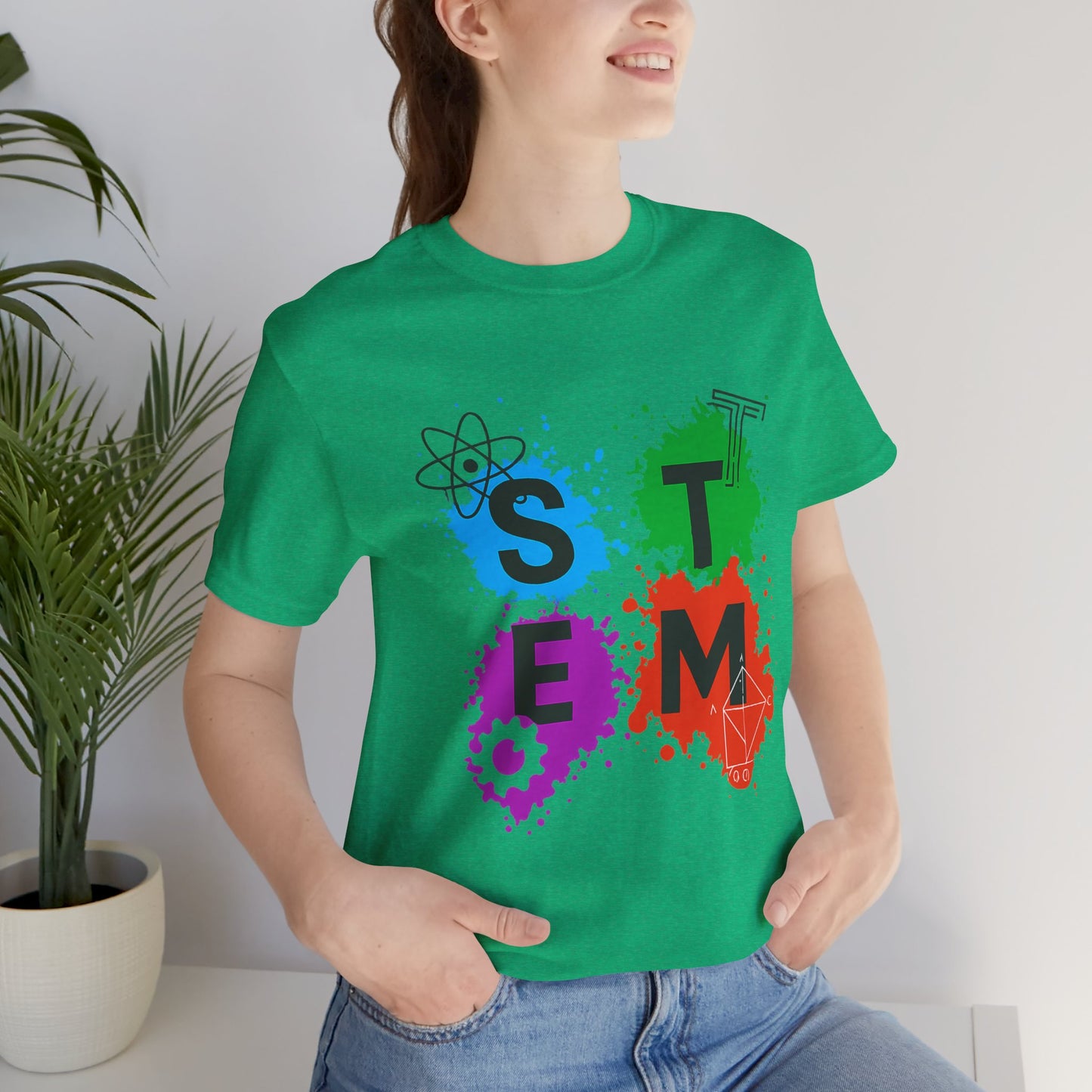 STEM Paintball Splatters - Teacher T-Shirt | STEM | Roly Poly Print